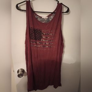 Floral flag Maurice tunic top